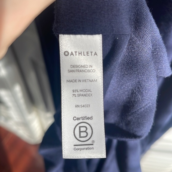 Athleta szM Tall modal and spandex navy dress - Picture 5 of 5